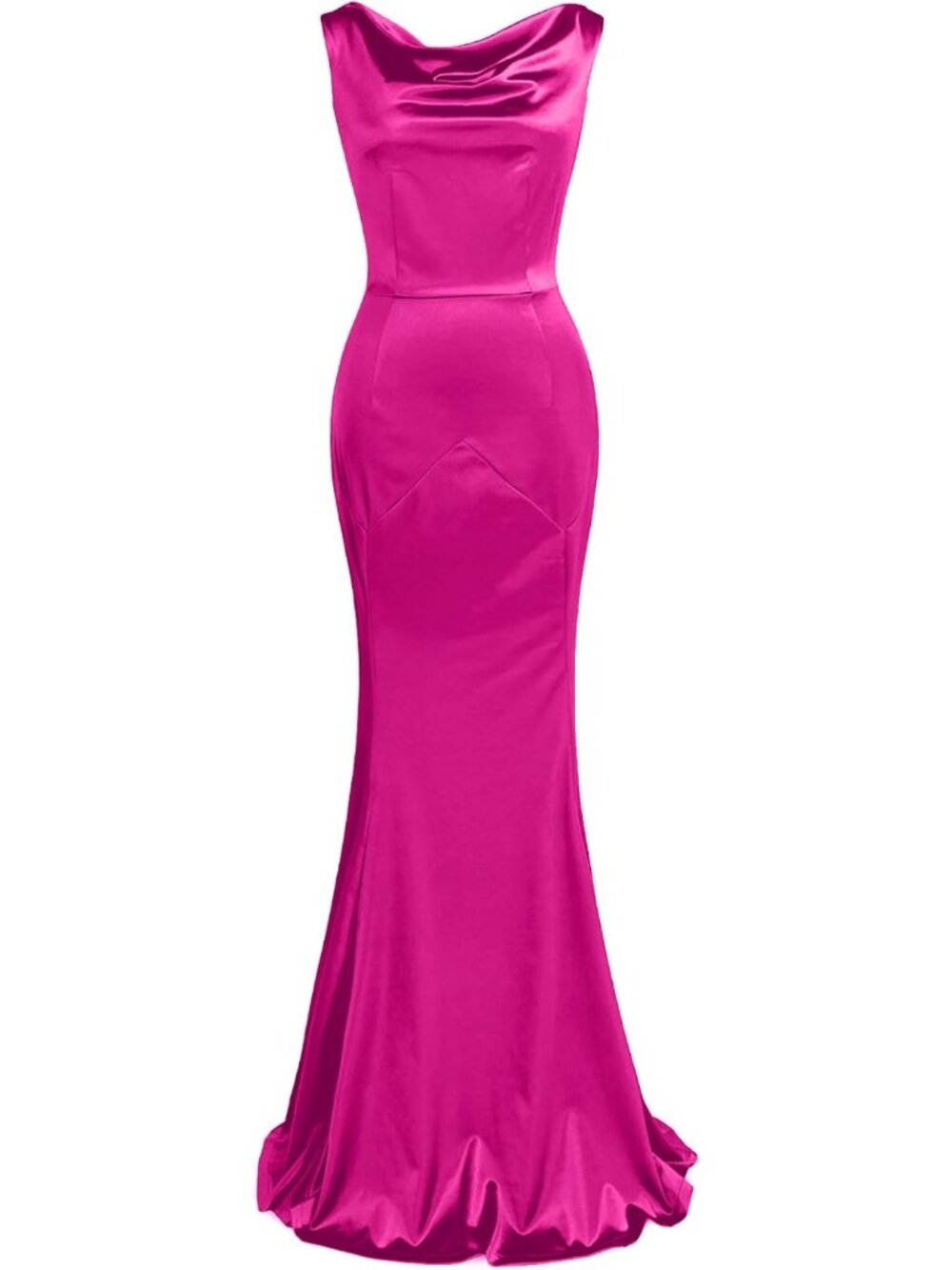 Fuchsia Mermaid Evening Gown Long Formal Prom Wedding Guest Dress Sz S-XXL